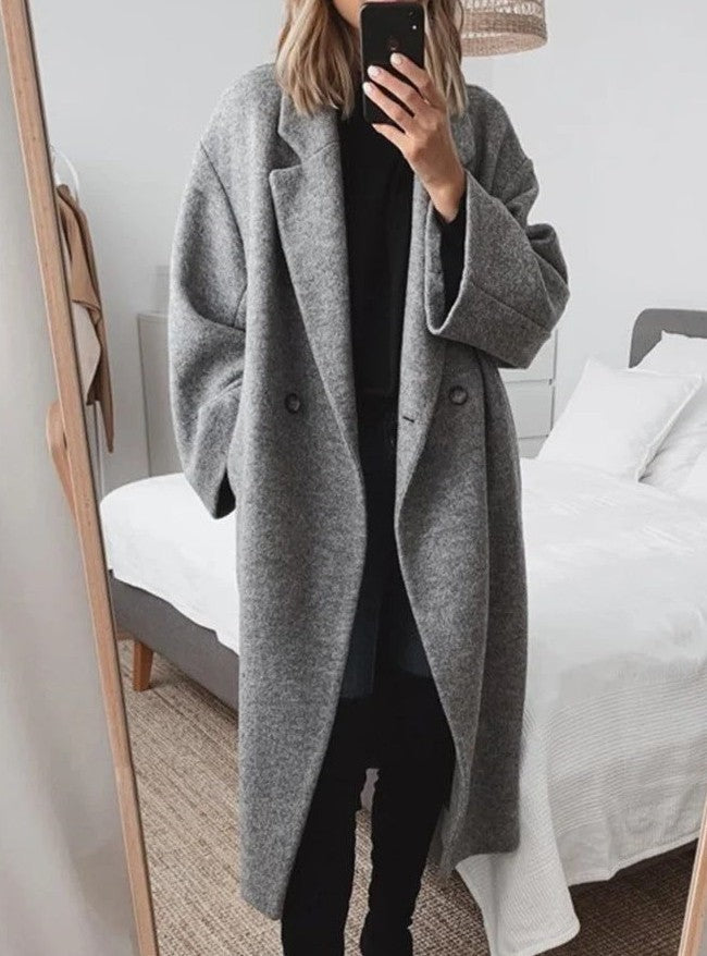 Natalia - Abrigo oversize de lana elegante