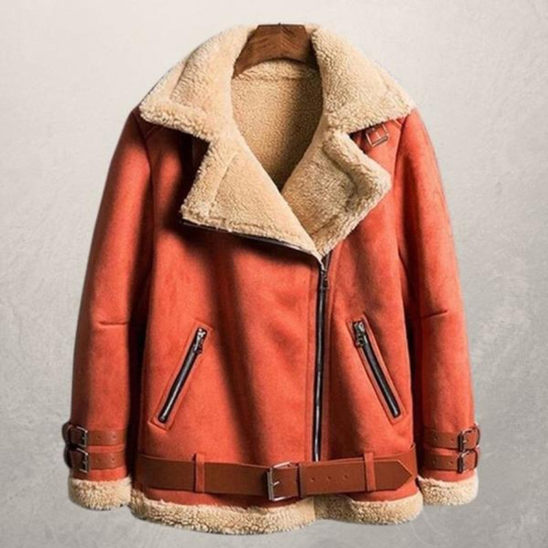 Hilaria | Chaqueta biker de imitación de ante