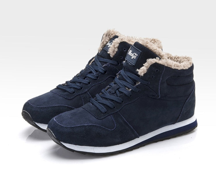 Andes - Zapatillas deportivas de invierno azul marino para hombre y mujer