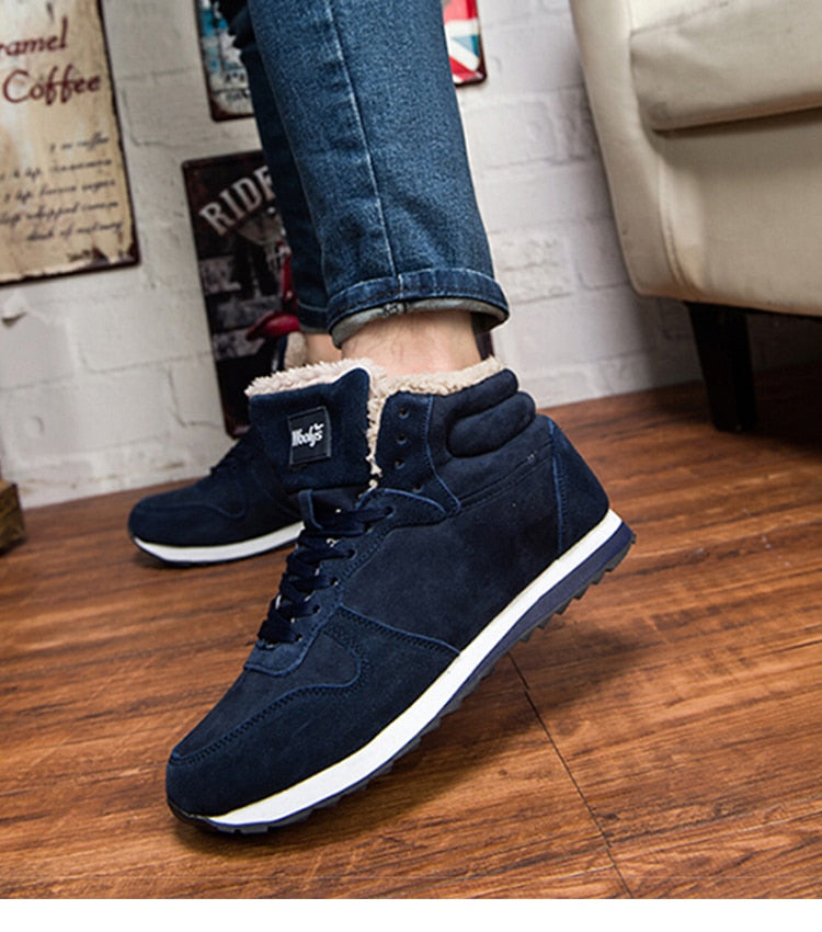 Andes - Zapatillas deportivas de invierno azul marino para hombre y mujer