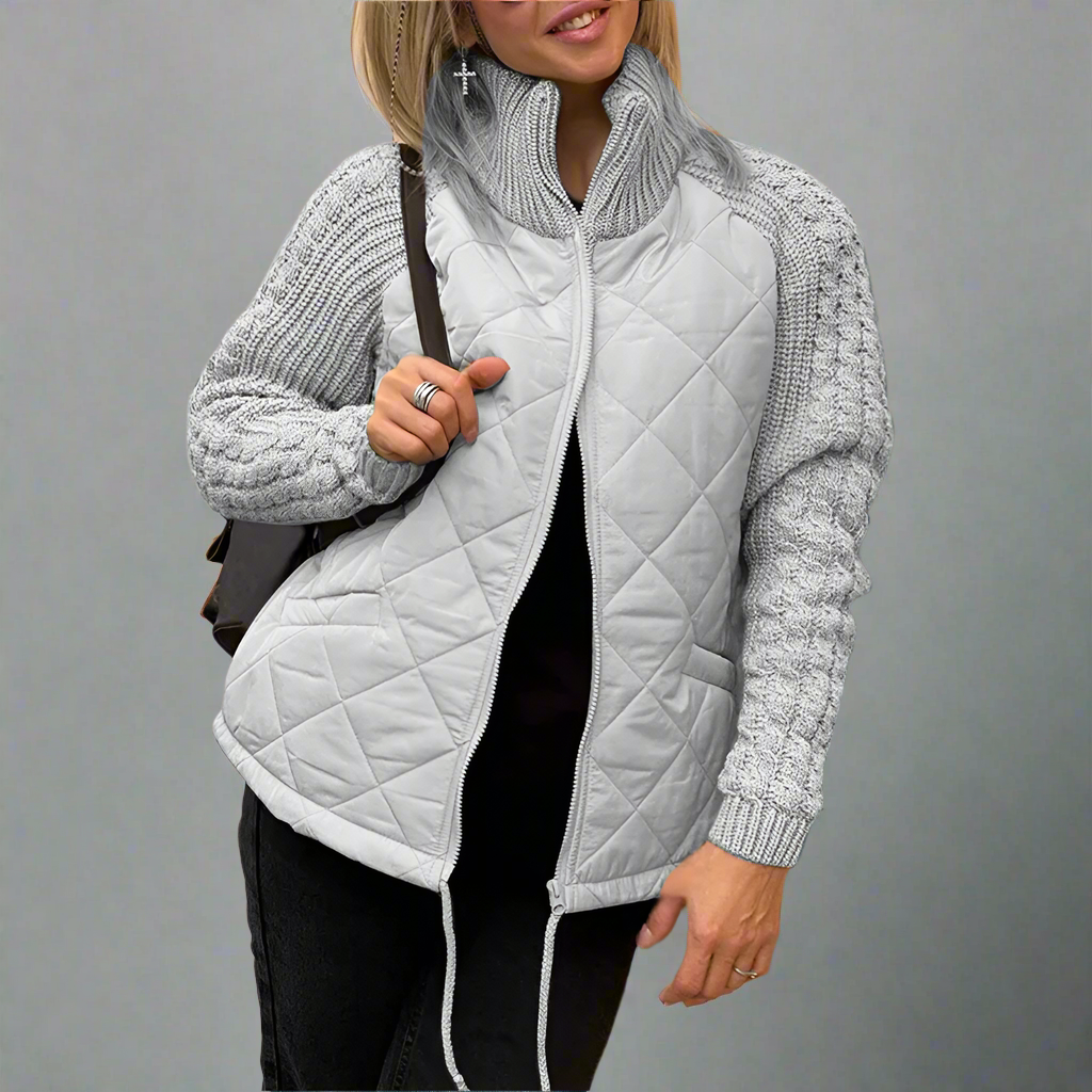 Carla – Chaqueta acolchada con mangas de punto