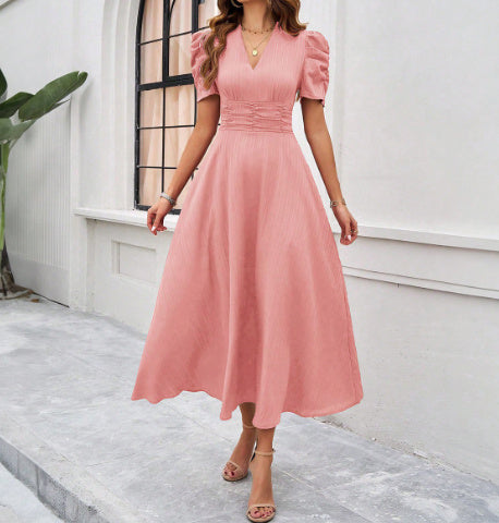 Mabel - Elegante vestido con mangas abullonadas