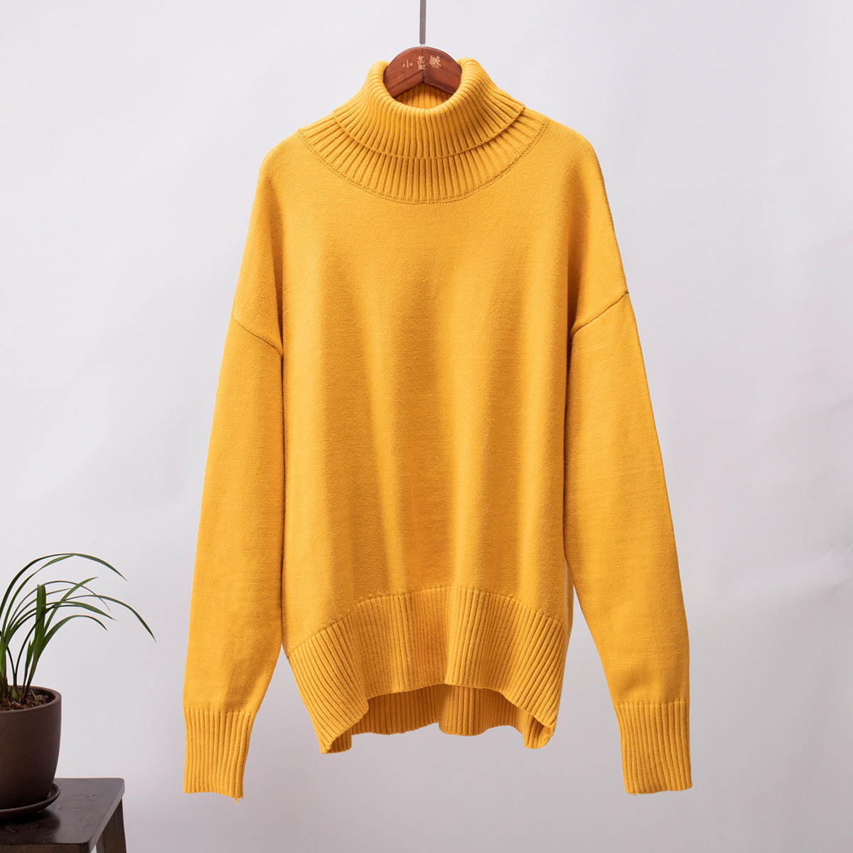Carlota - Jersey de cuello alto oversize de lana