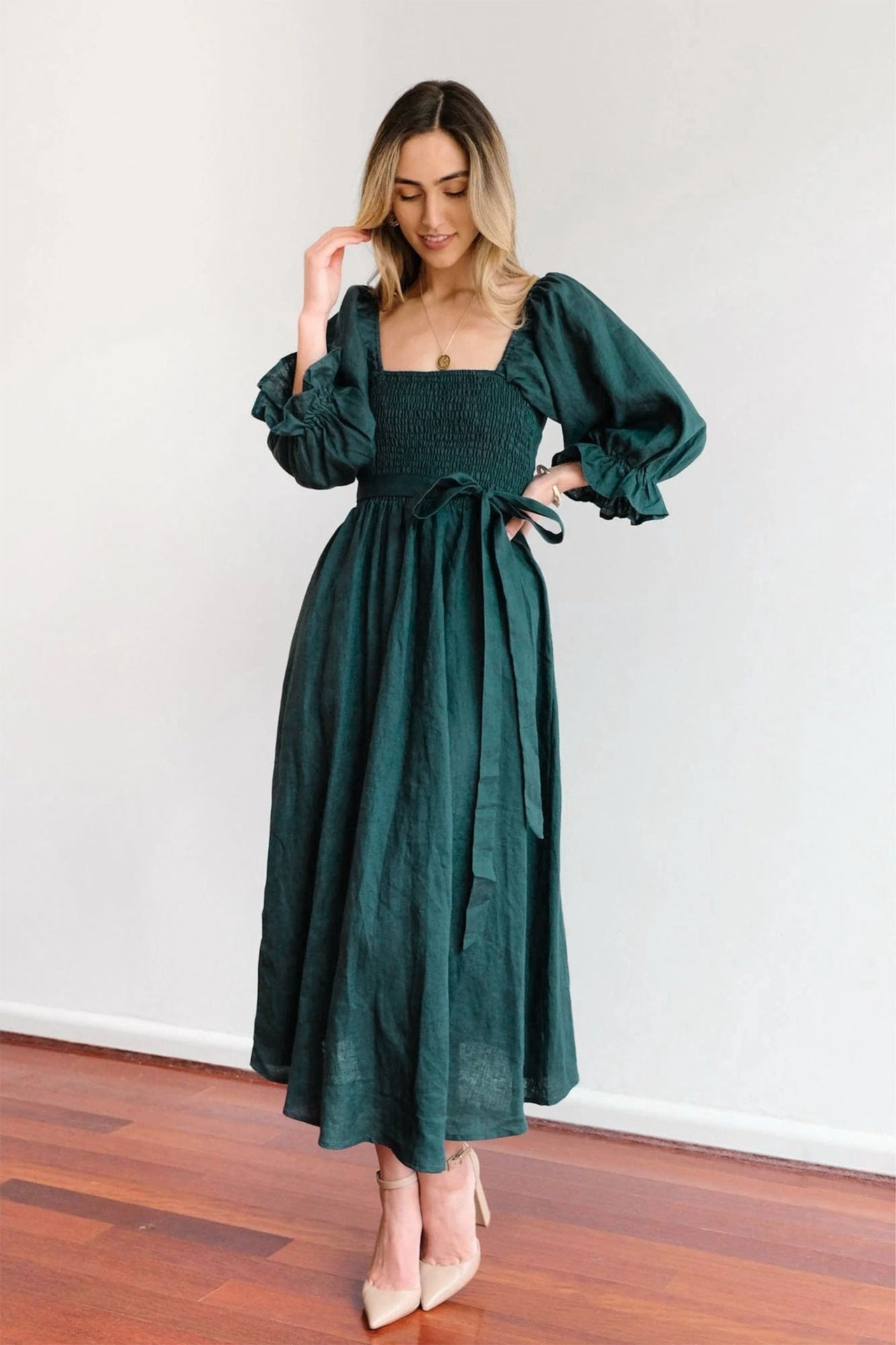Janica- Vestido midi fluido de verano