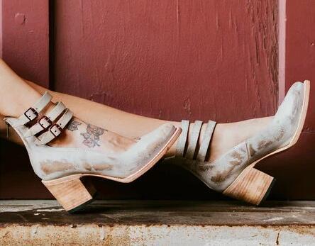 Emilia - Zapatos de tacón vintage cuero