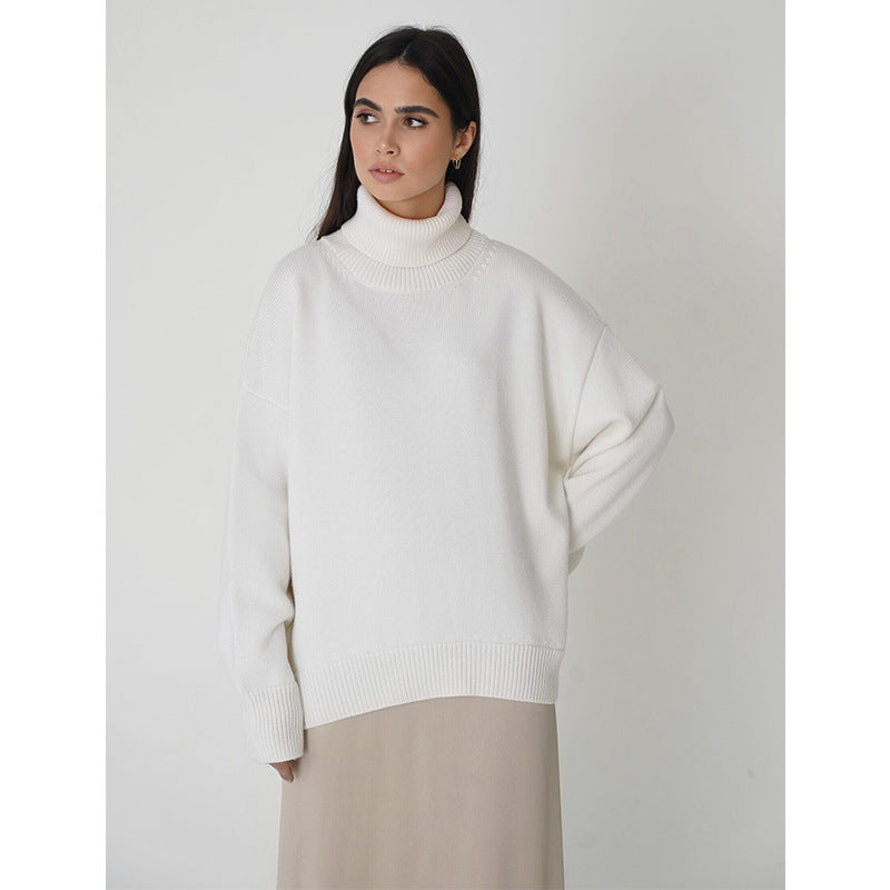 Carlota - Jersey de cuello alto oversize de lana