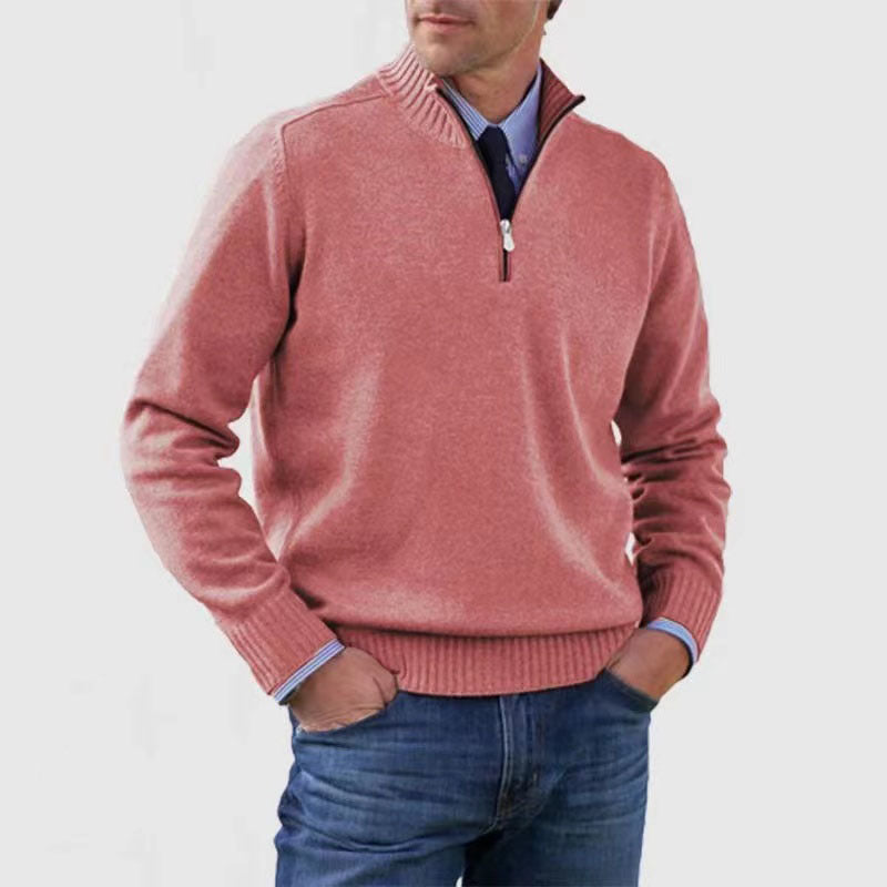 Daniel - Jersey de lana con media cremallera