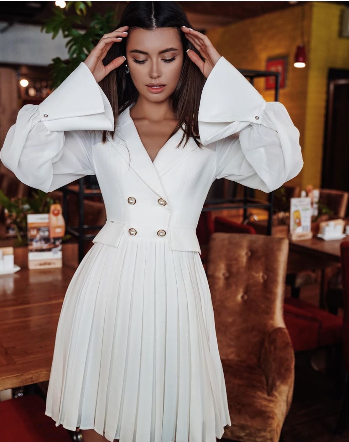 Cira | Vestido blazer elegante de doble botonadura para mujer