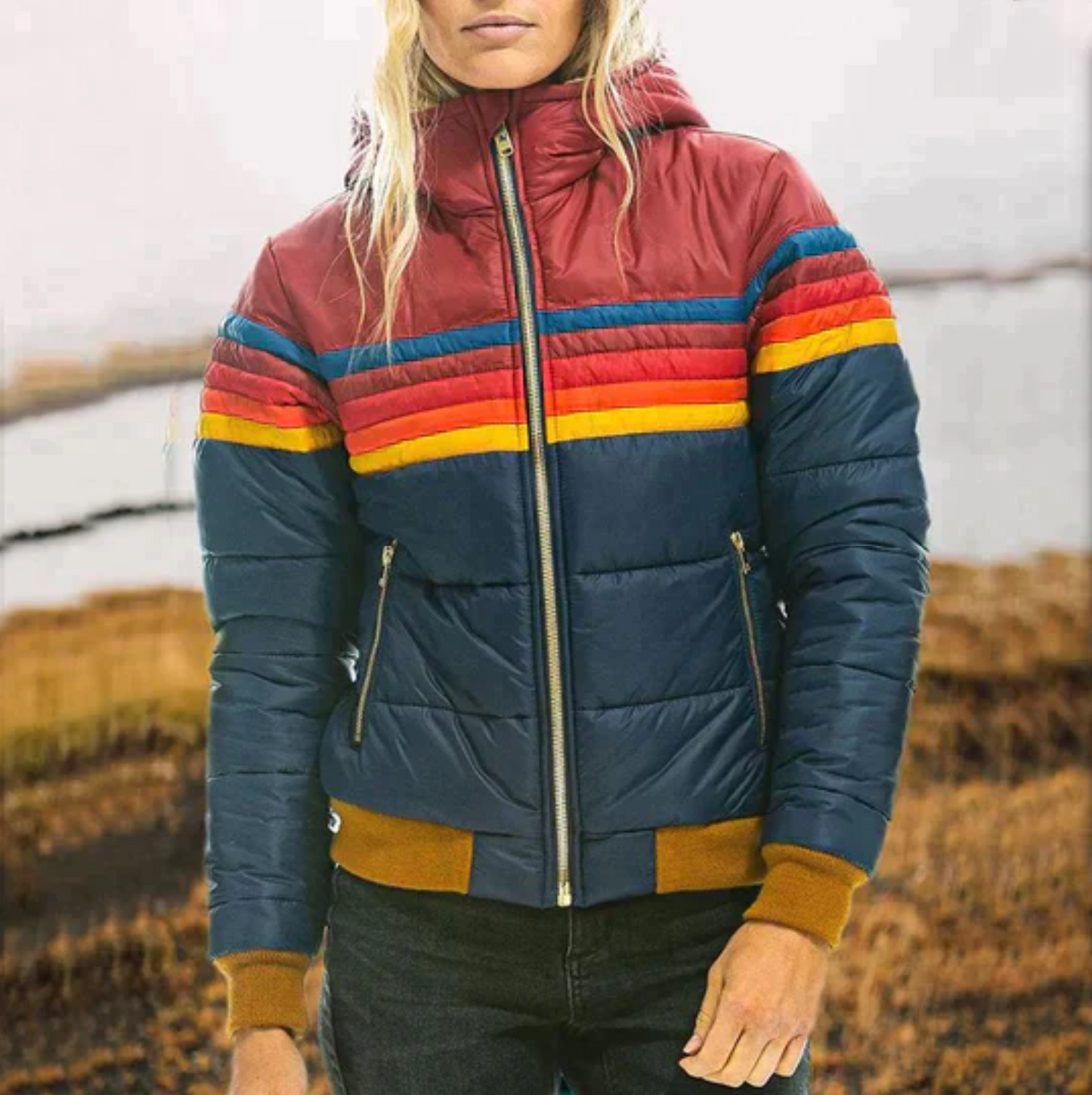 Valeria – Chaqueta acolchada estilo retro