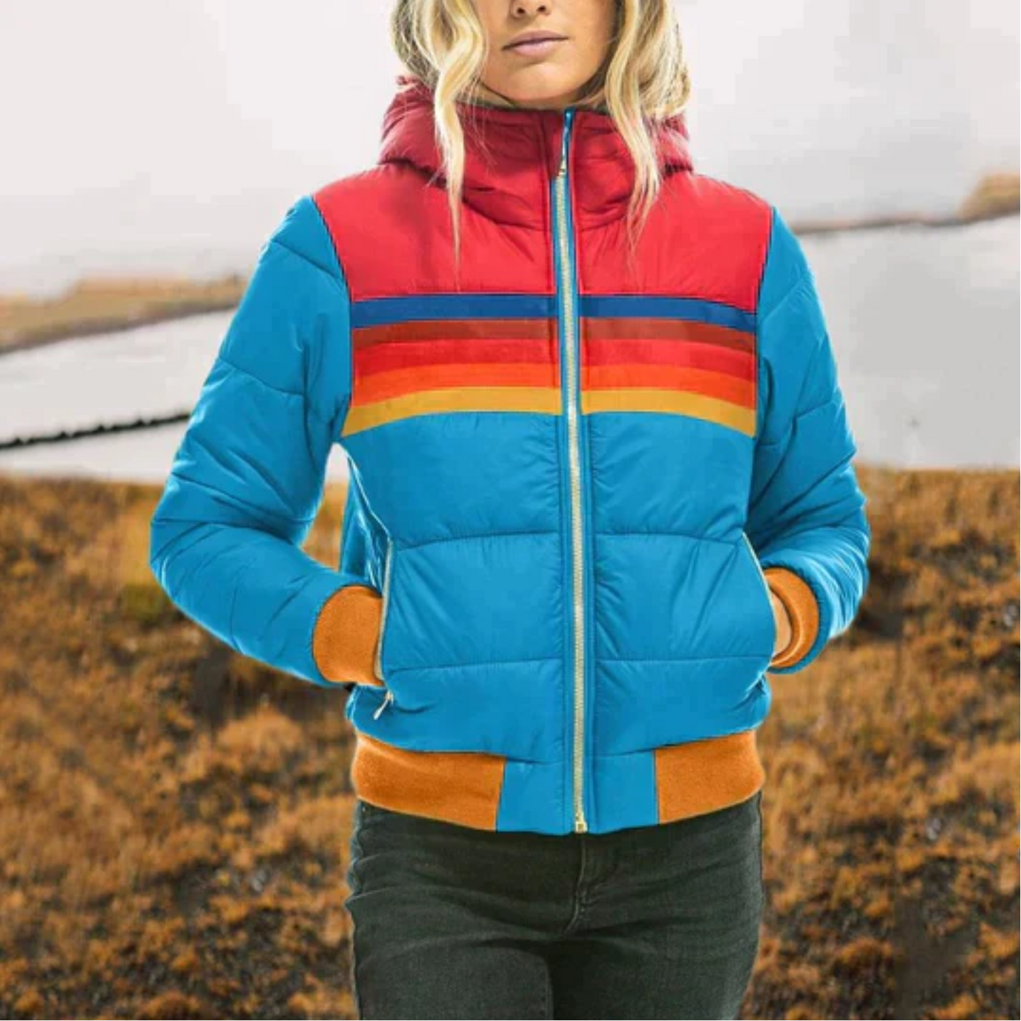 Valeria – Chaqueta acolchada estilo retro