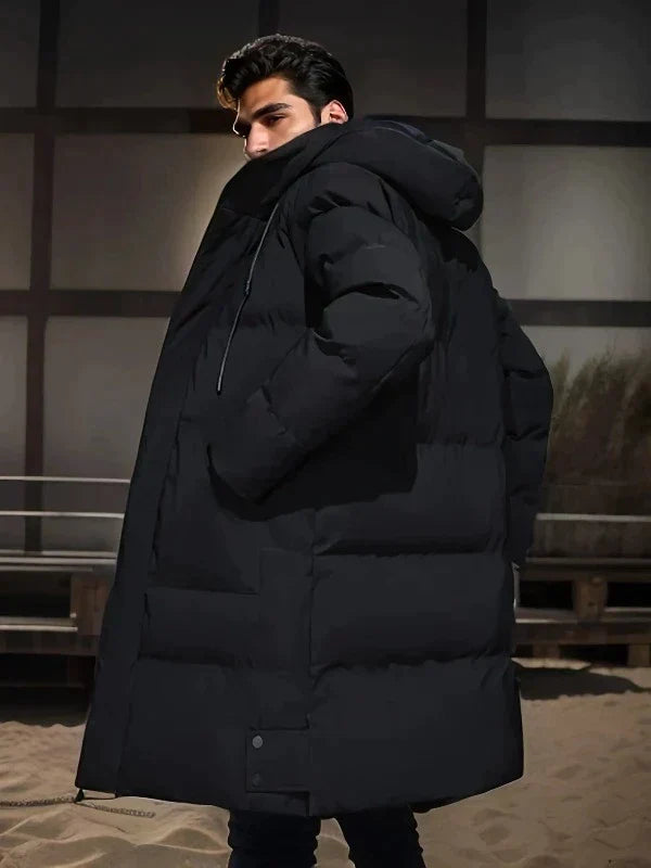 Matteo – Abrigo Acolchado de Invierno con Capucha para Hombre