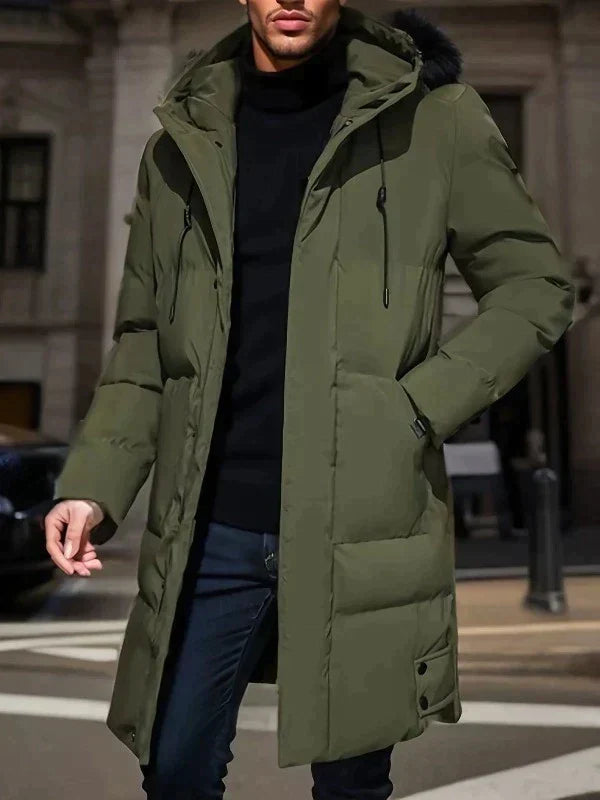 Matteo – Abrigo Acolchado de Invierno con Capucha para Hombre