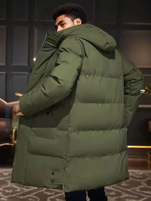 Matteo – Abrigo Acolchado de Invierno con Capucha para Hombre