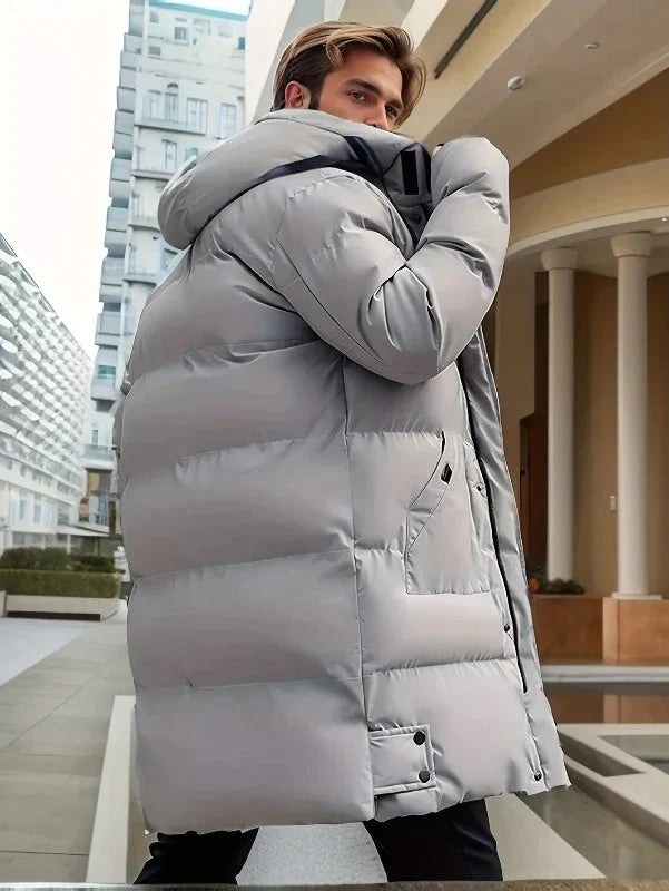 Matteo – Abrigo Acolchado de Invierno con Capucha para Hombre