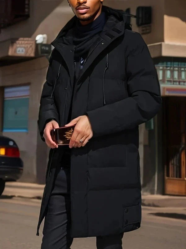 Matteo – Abrigo Acolchado de Invierno con Capucha para Hombre