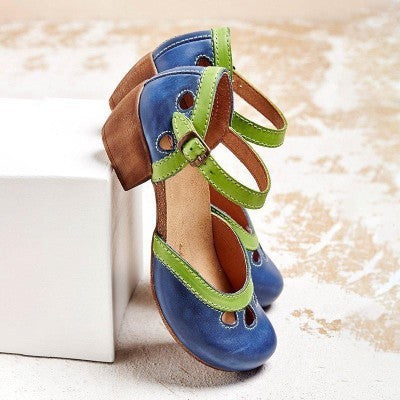 Clara - Zapatos de tiras bicolor