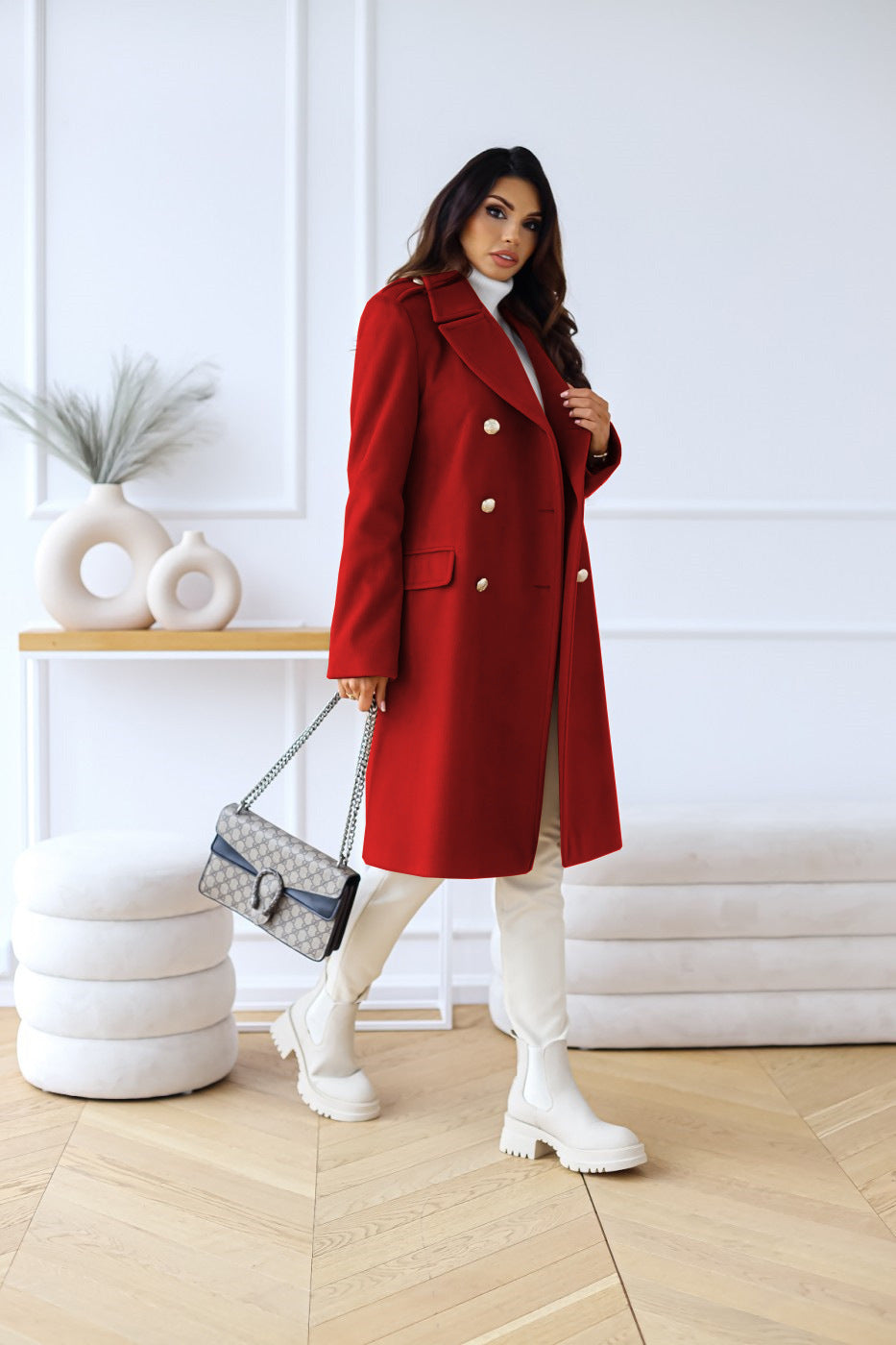 Aurora – Abrigo Largo Elegante para Mujer
