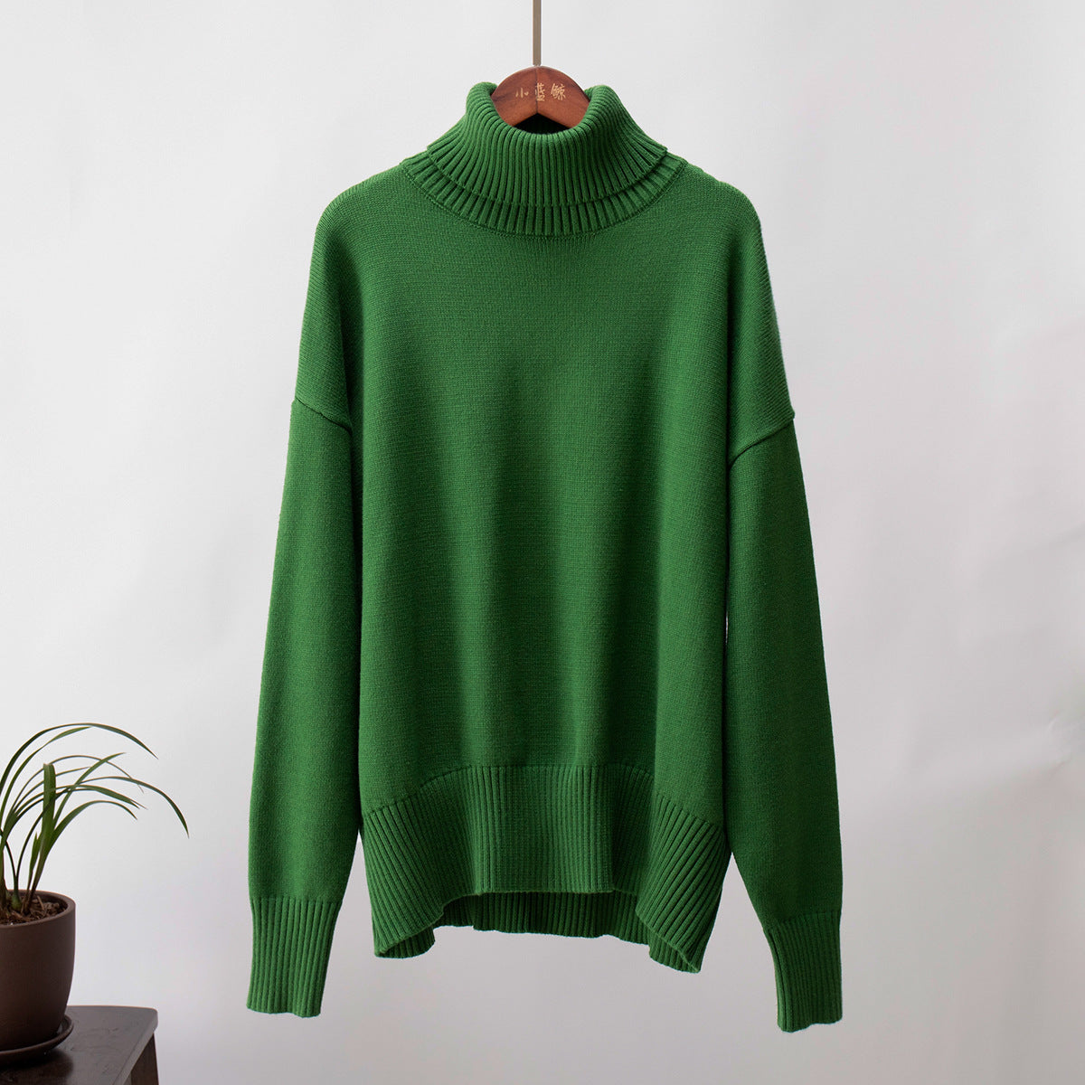 Carlota - Jersey de cuello alto oversize de lana