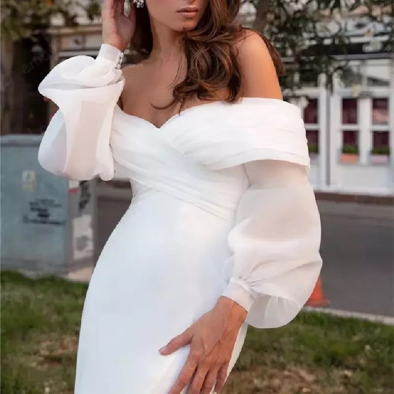 Victoria - Vestido de novia con hombros descubiertos