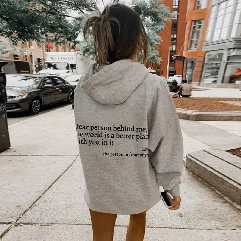 Valentina - Sudadera mujer oversize con capucha