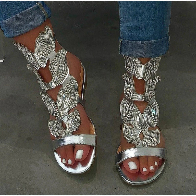 Jeshiel - Sandalias gladiadoras con strass