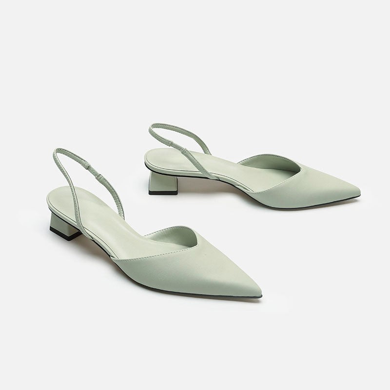 Alena - Zapatos planos con tacones bajos y talones abiertos