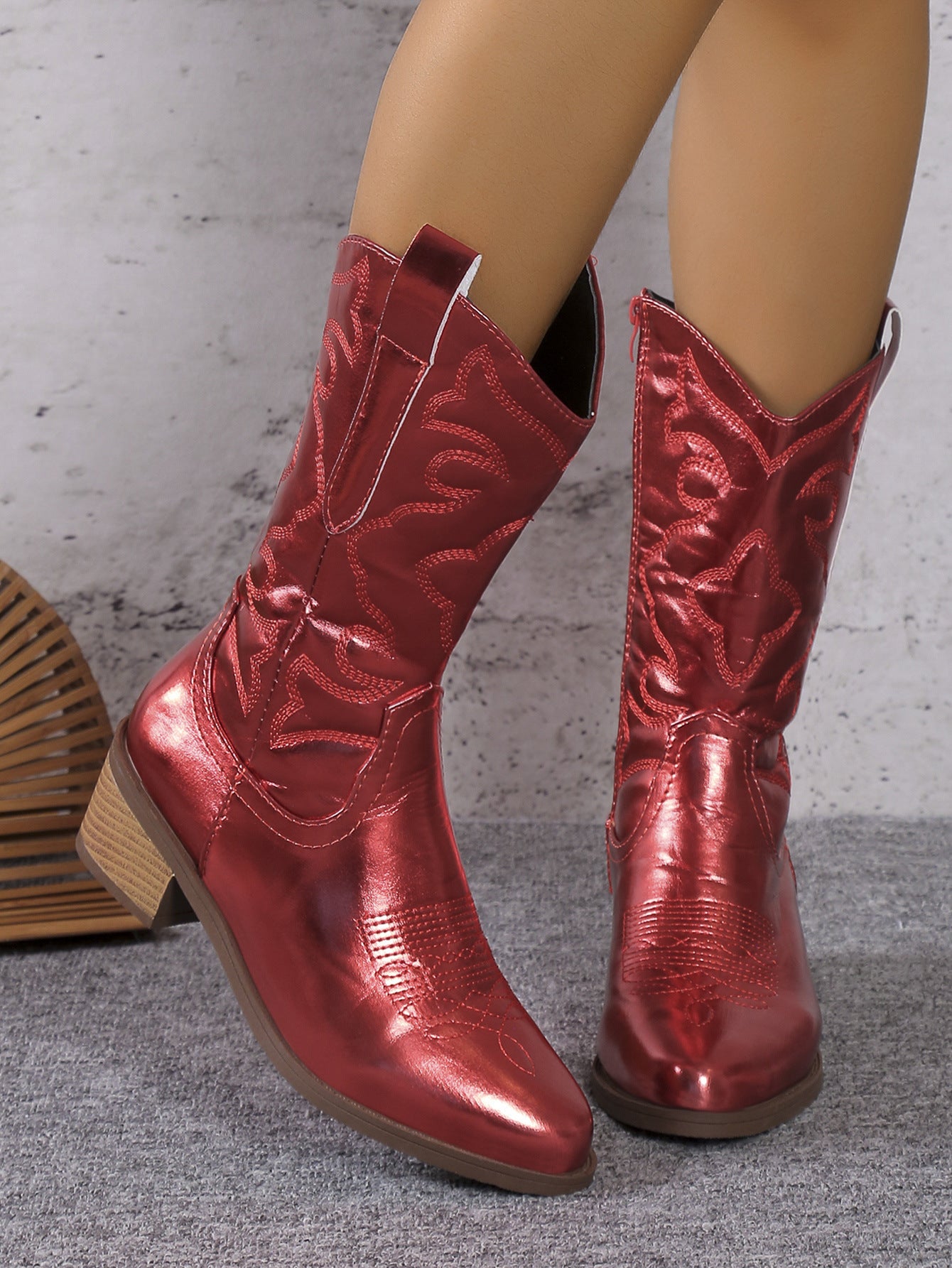 Dalhia - Botas western metalizadas mujer