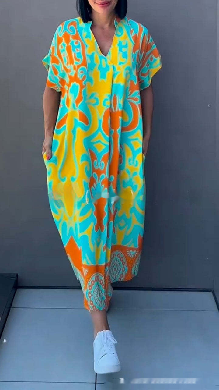 Carina - Vestido largo con estampado boho