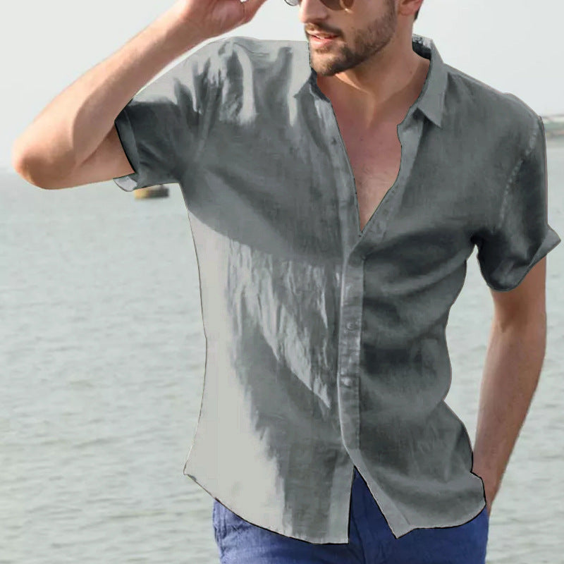 Luca - Camisa de lino de manga corta