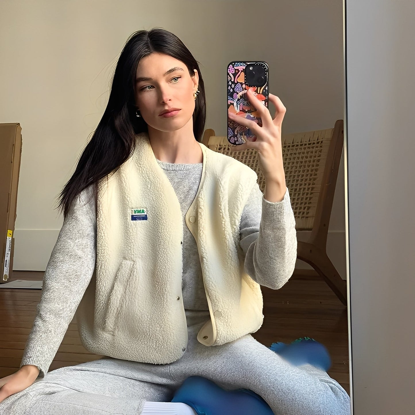 Ariana - Suéter oversize casual para mujer con cuello redondo