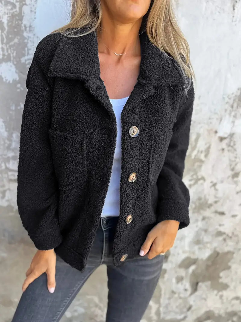 Camila – Teddy coat de invierno de lana de cordero para mujer