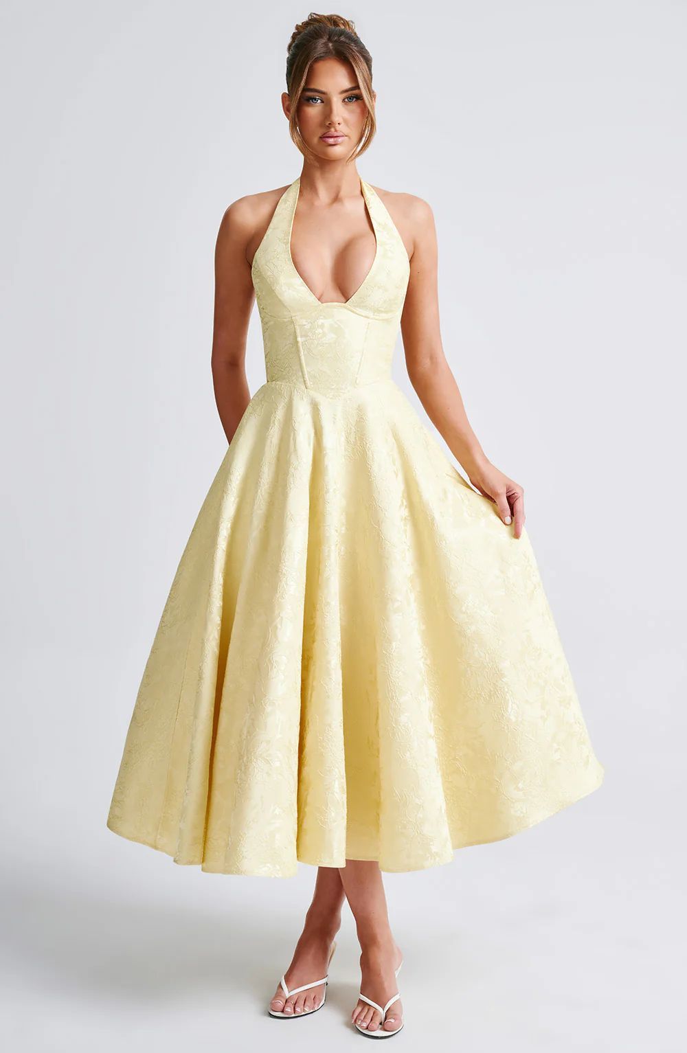 Julieta - Vestido midi con escote halter