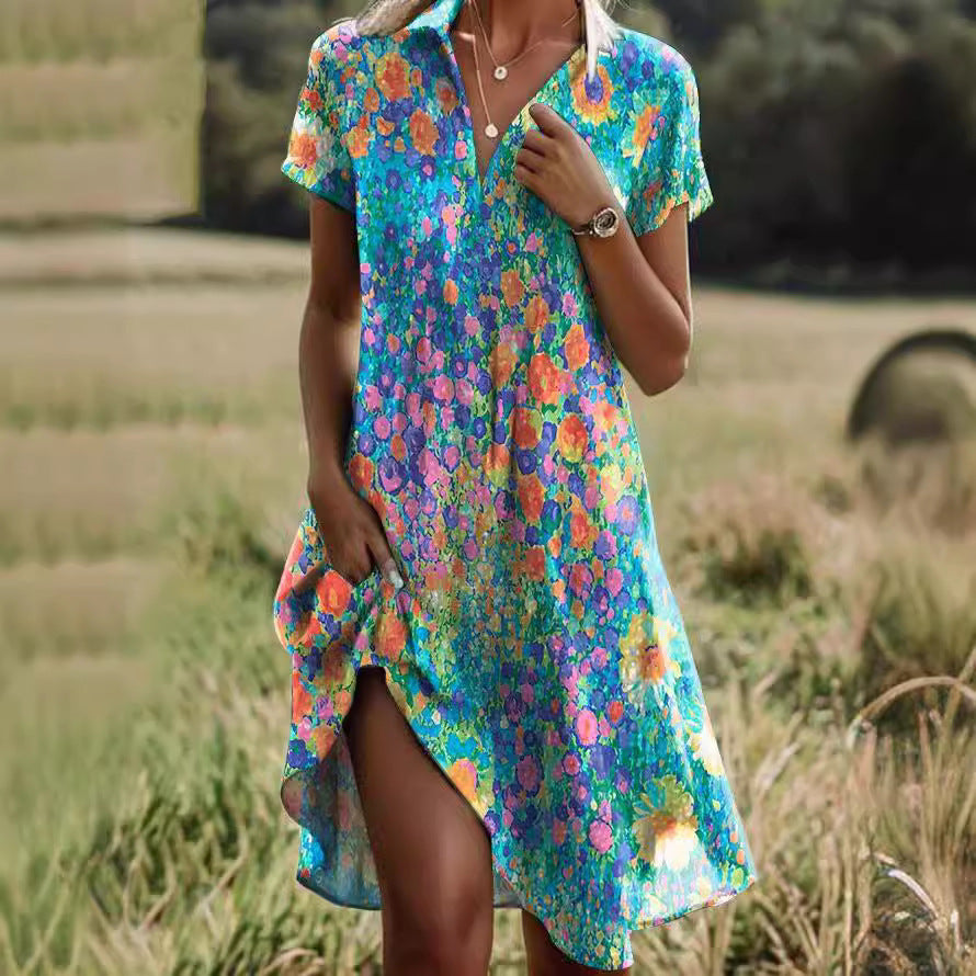 Liana - Vestido camisero floral