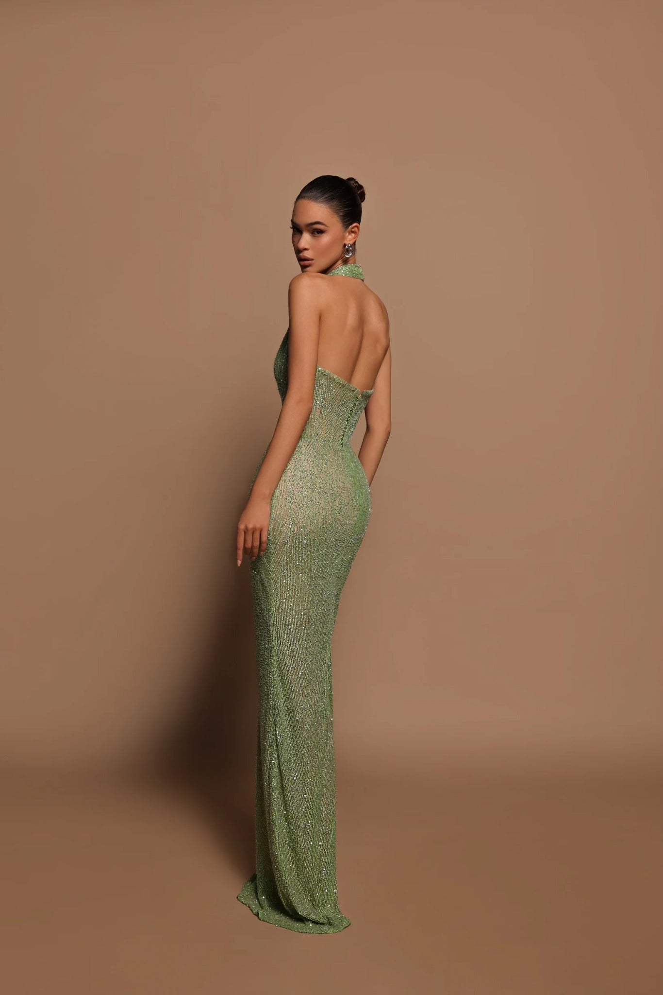 Isla - Vestido largo de fiesta con escote profundo mujer