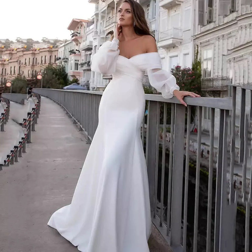 Victoria - Vestido de novia con hombros descubiertos