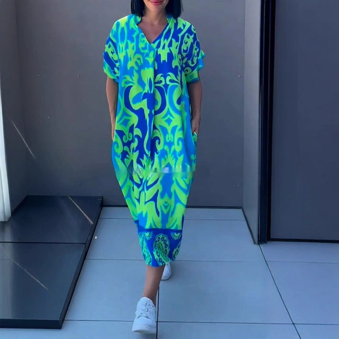 Carina - Vestido largo con estampado boho