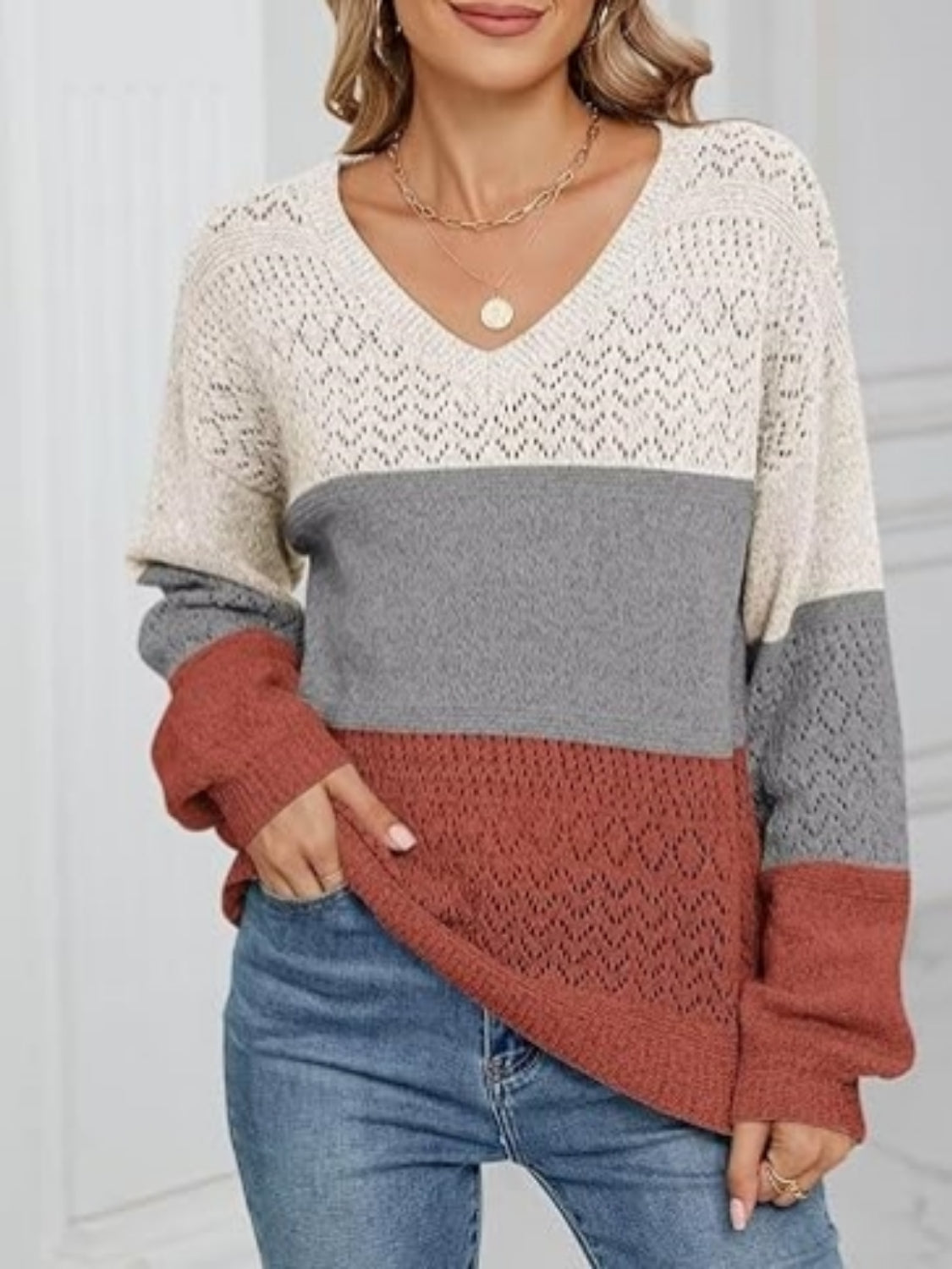 Valeria – Suéter tejido de estilo contemporáneo