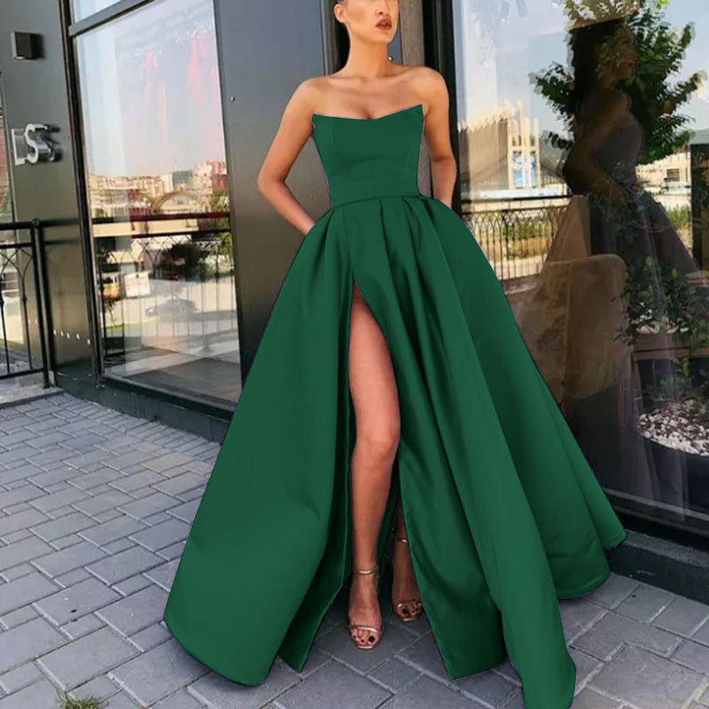 Chloe - Vestido de noche con abertura frontal