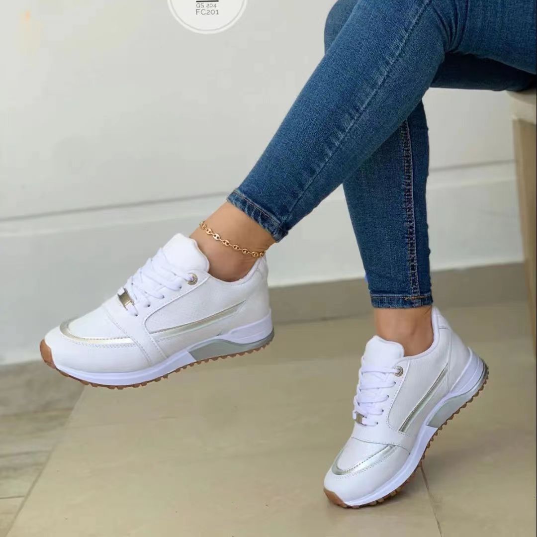 Karlene - Zapatillas negras de piel sintética