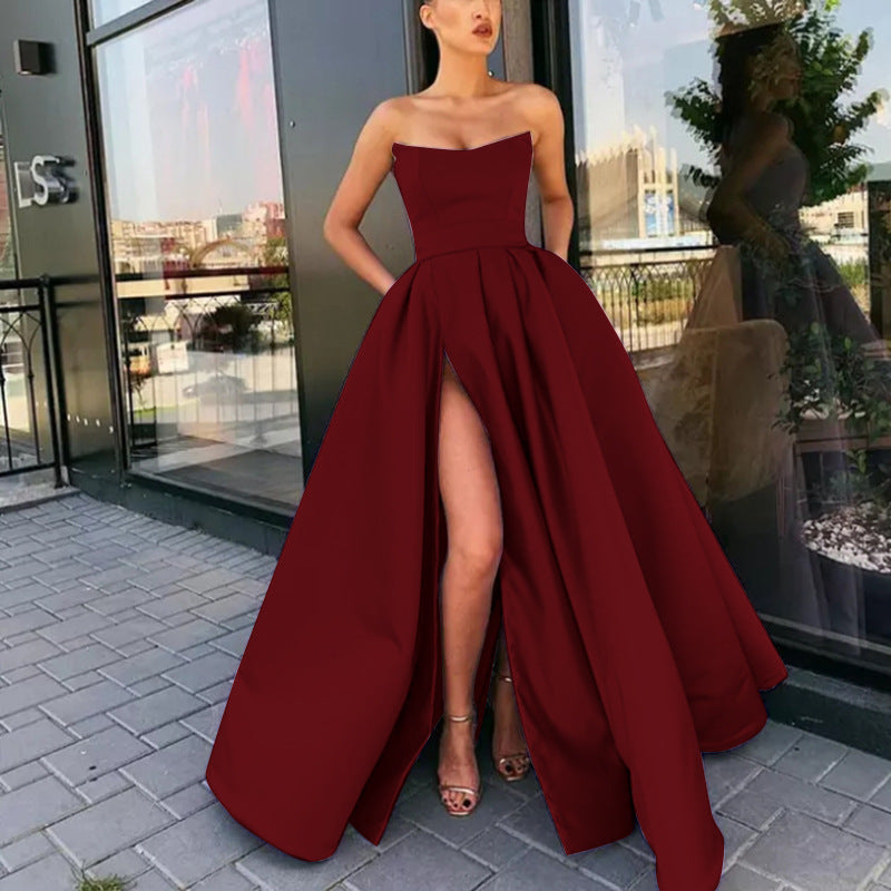 Chloe - Vestido de noche con abertura frontal