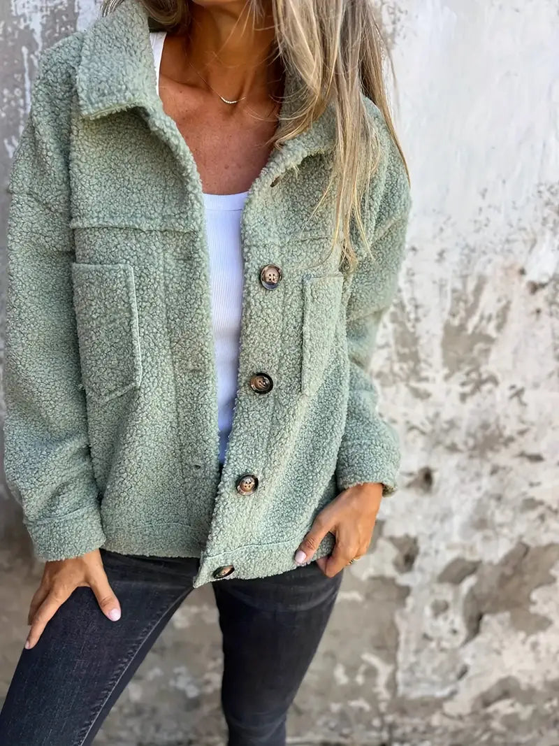 Camila – Teddy coat de invierno de lana de cordero para mujer
