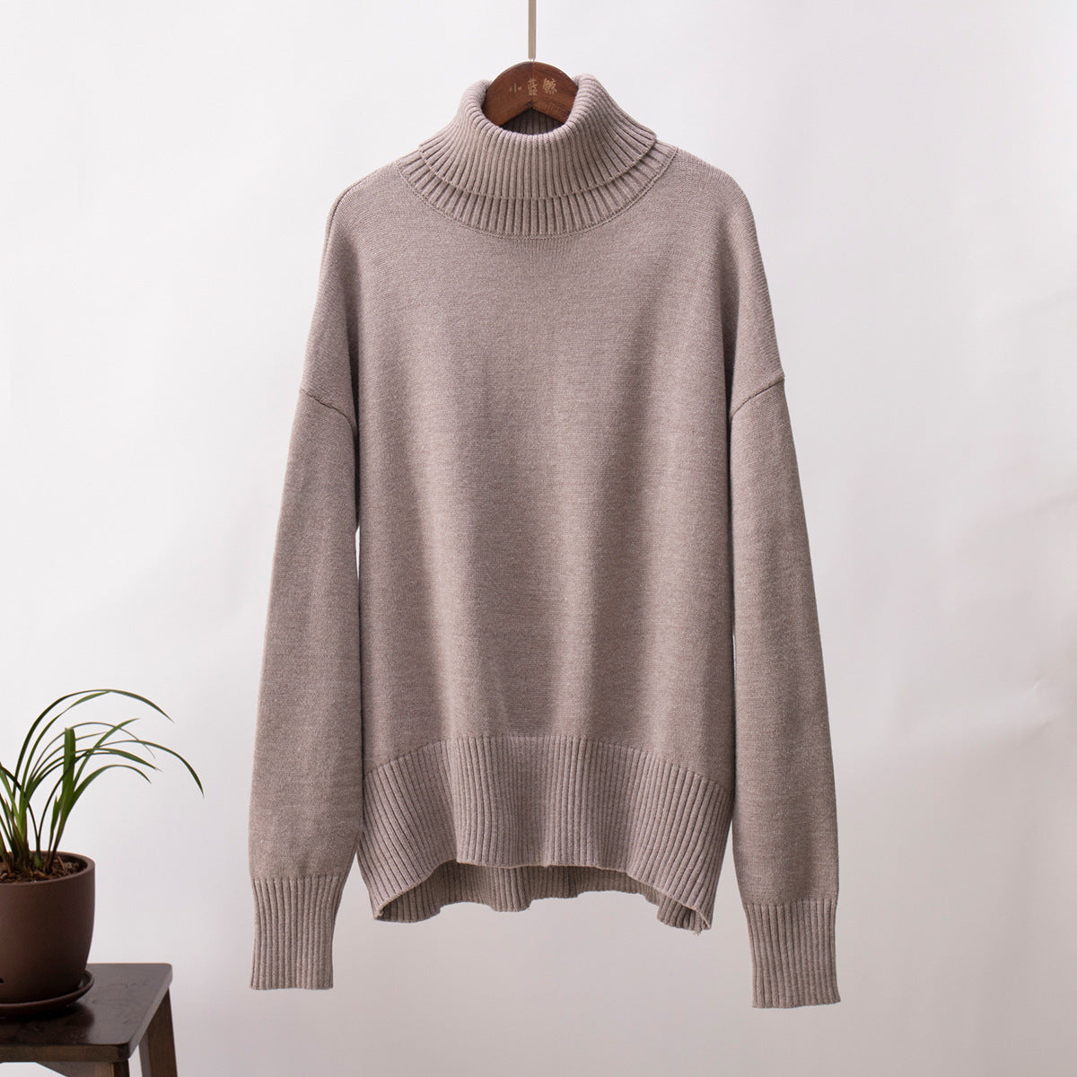 Carlota - Jersey de cuello alto oversize de lana
