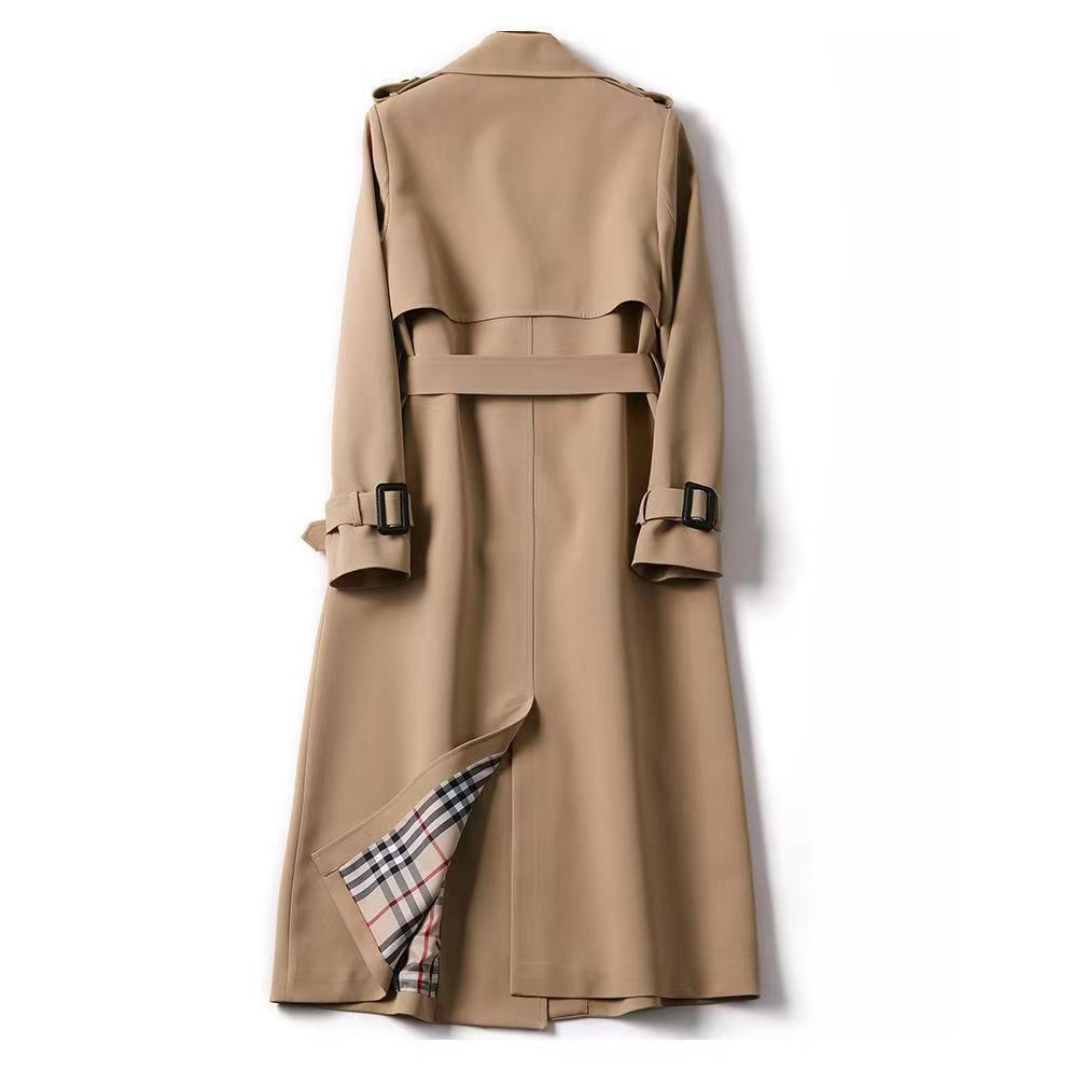 Beatriz - Trench coat de lana largo mujer con cinturón
