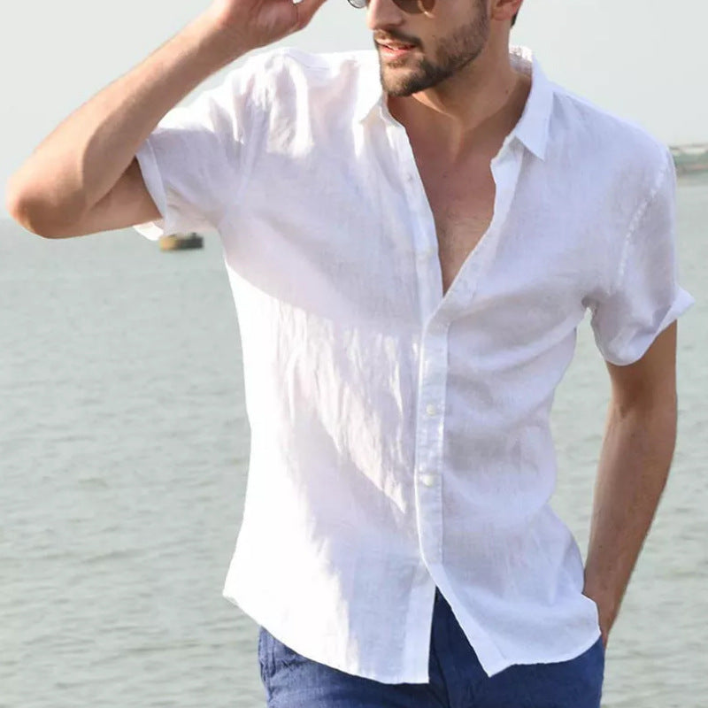 Luca - Camisa de lino de manga corta