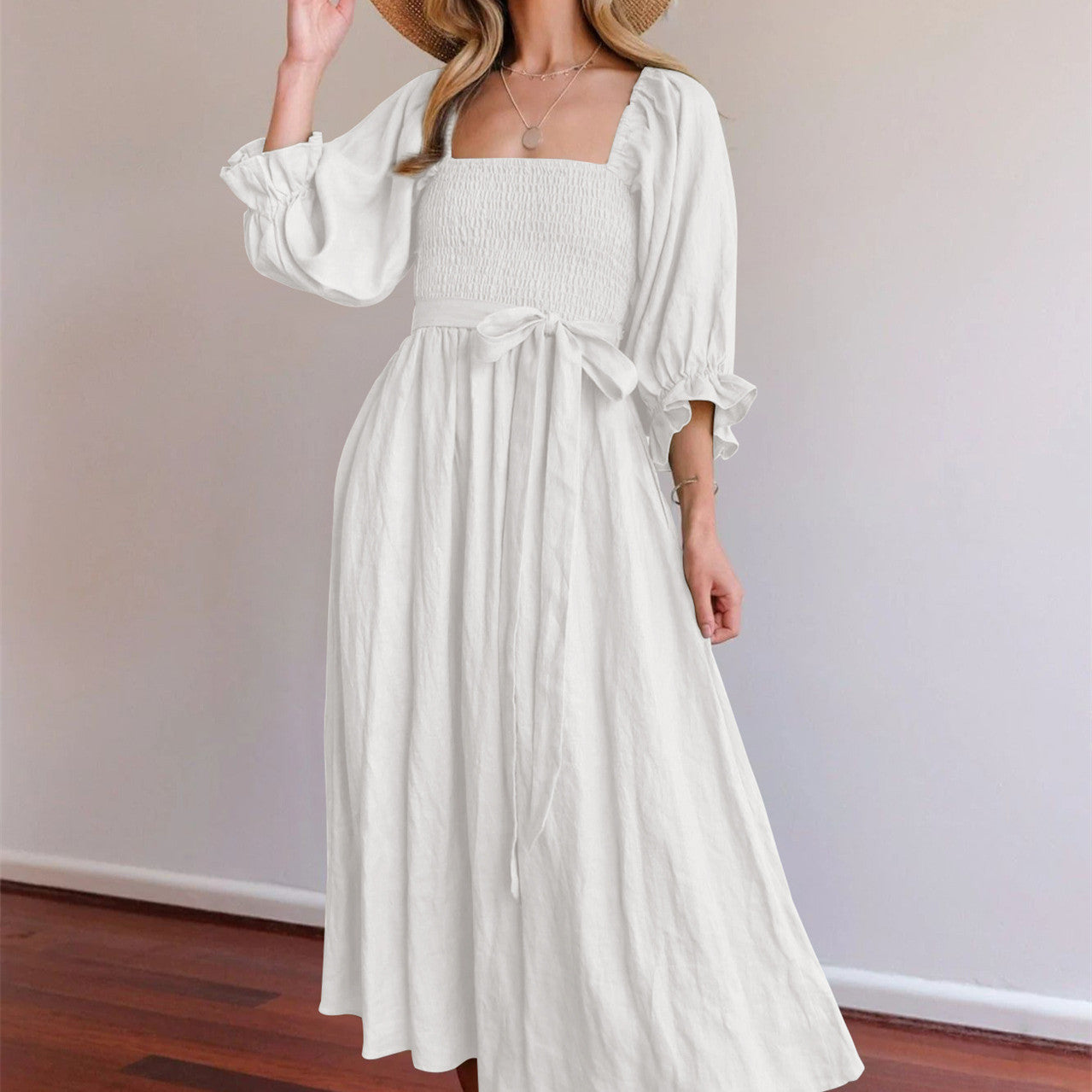 Janica- Vestido midi fluido de verano