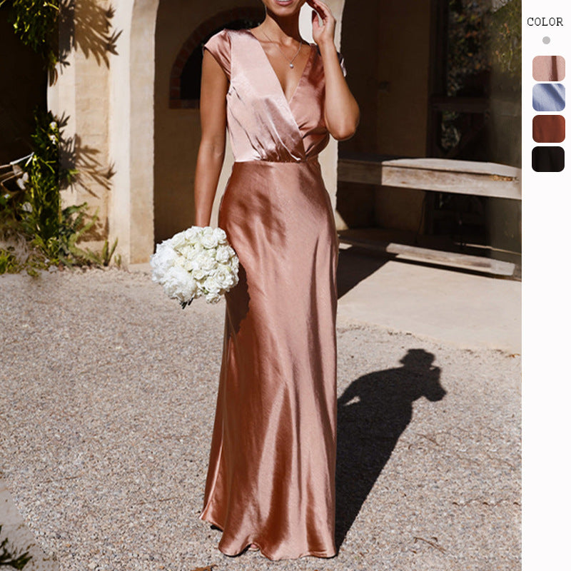 Isabella - Maxi vestido de satén