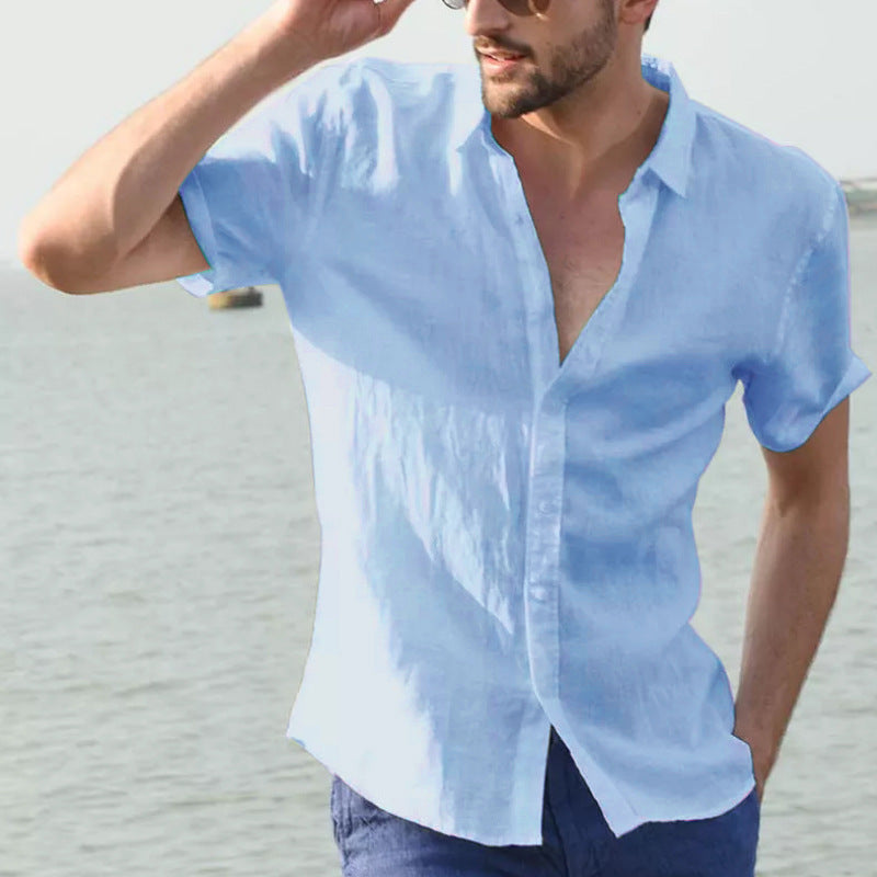 Luca - Camisa de lino de manga corta