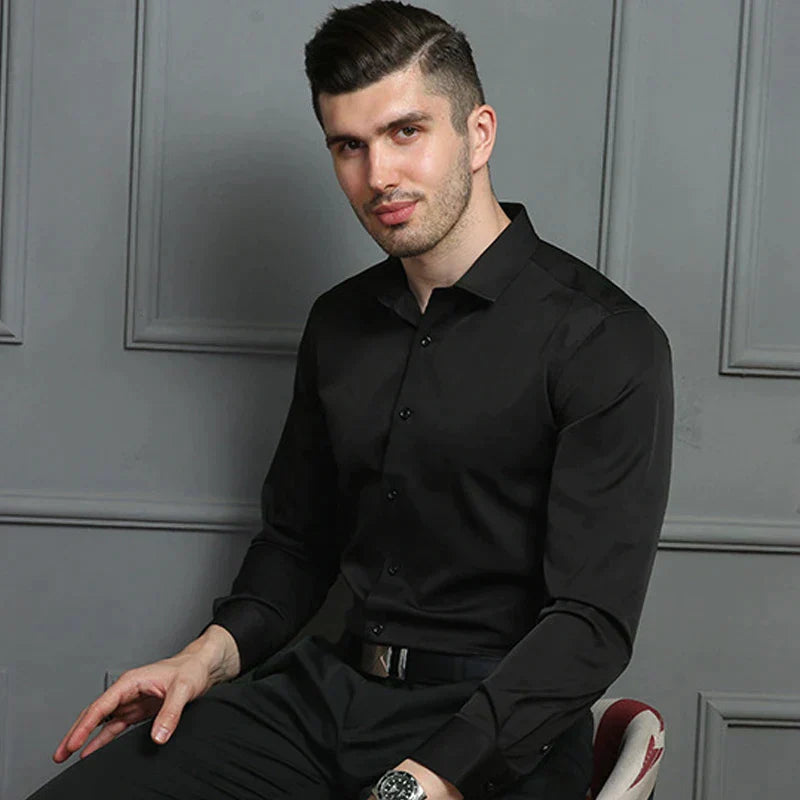 Andrés - Camisa de hombre de manga larga con botones