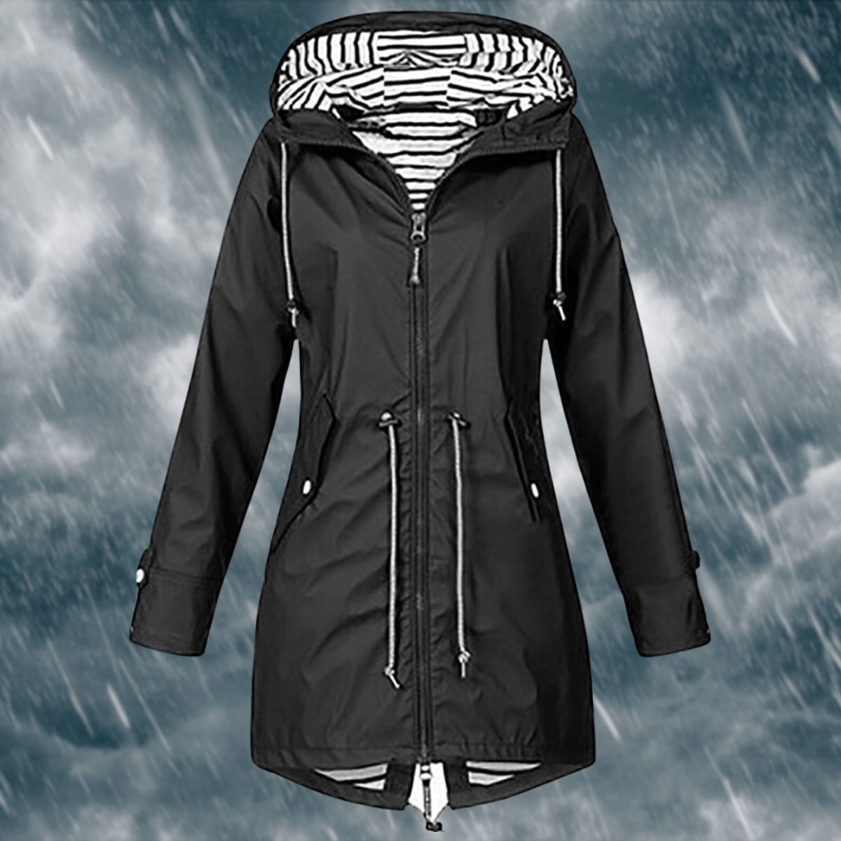 Abril – Chaqueta impermeable con capucha