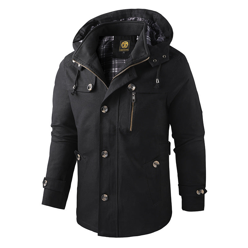Andrés – Chaqueta casual con capucha desmontable